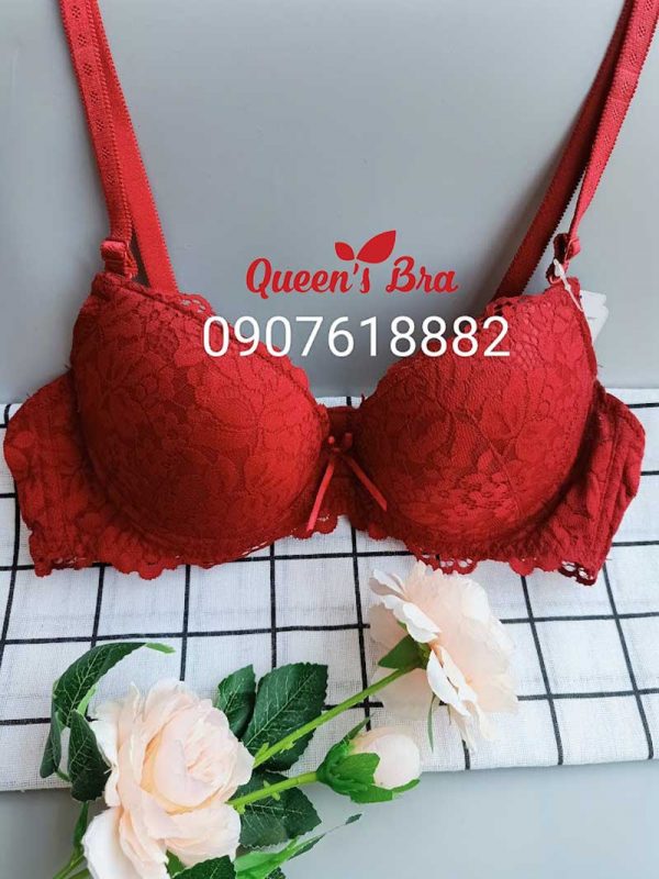 522B Áo ngực ren màu đỏ đô đẹp Boya mút mỏng nhẹ có gọng nâng ngực